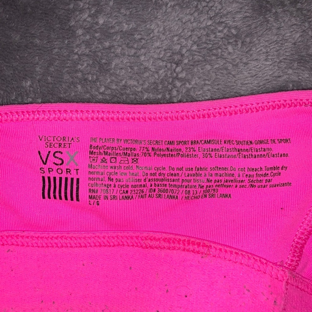 Victoria’s Secret VSX Sport The Player Cami Sports Bra Bright Pink - Picture 2 of 4